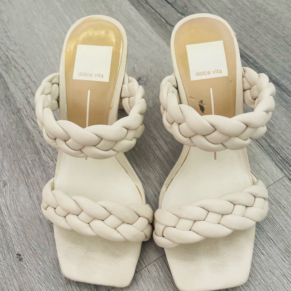 Dolce Vita Cream Braided Heels